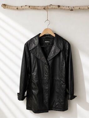 Ellabee PU Leather Jacket Coat Size 10